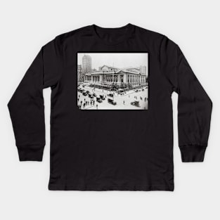 New York Public Library, 1915. Vintage Photo Kids Long Sleeve T-Shirt